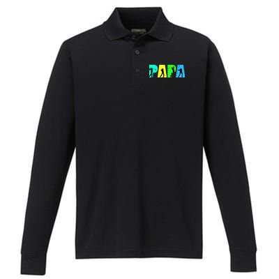 Papa Golfing Performance Long Sleeve Polo