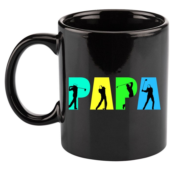 Papa Golfing 11oz C Handle Ceramic Mug