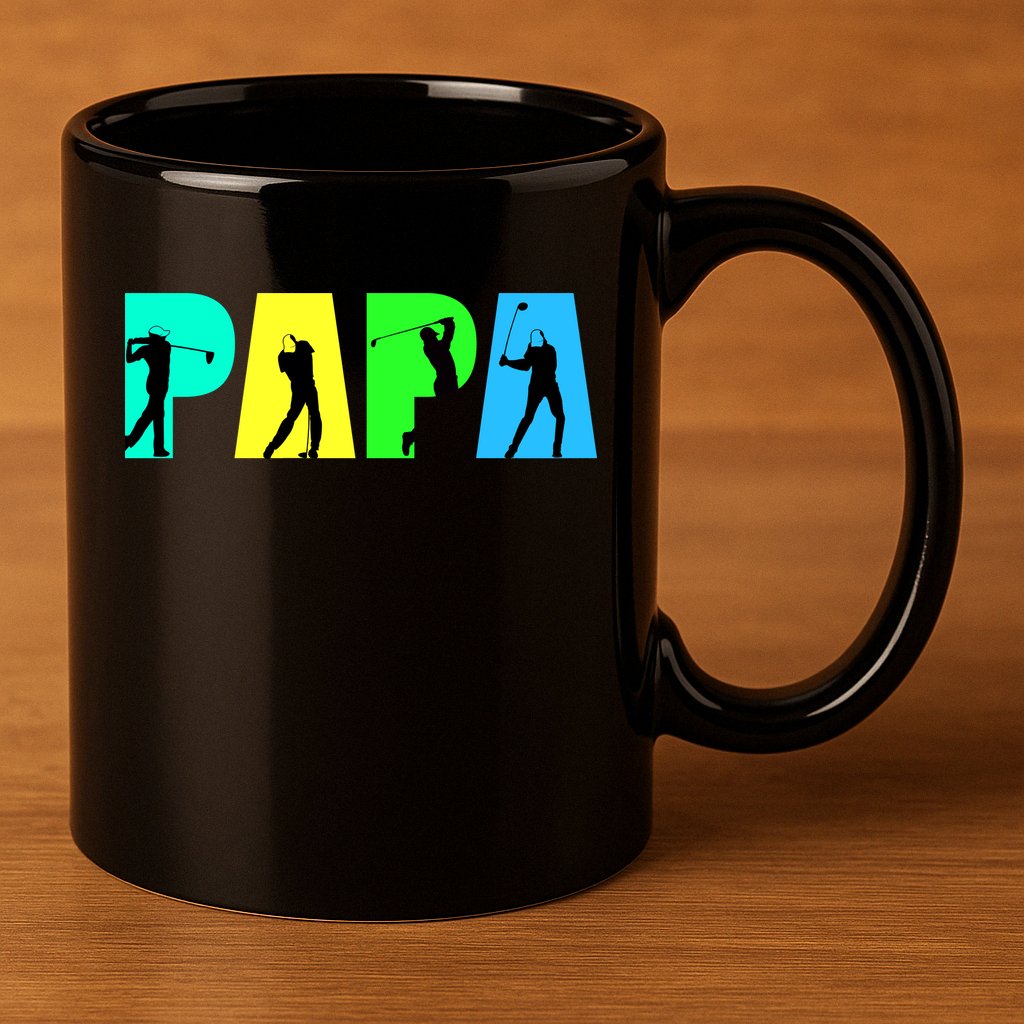 Papa Golfing 11oz C Handle Ceramic Mug