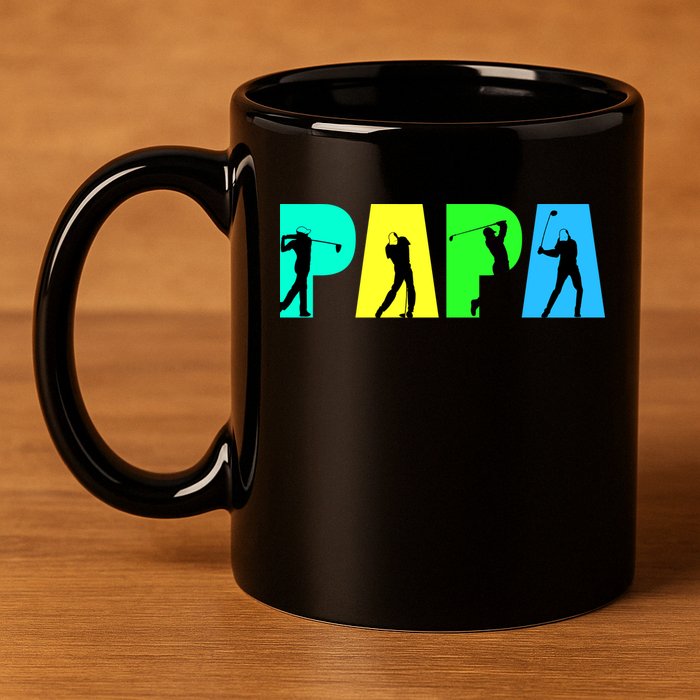 Papa Golfing 11oz C Handle Ceramic Mug