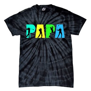 Papa Golfing Tie-Dye T-Shirt