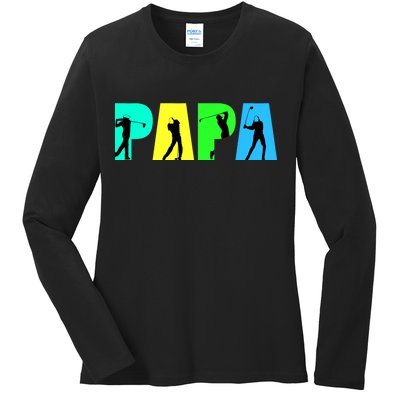 Papa Golfing Ladies Long Sleeve Shirt