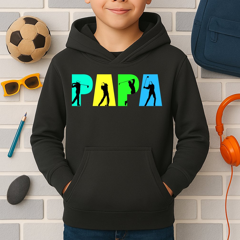 Papa Golfing Kids Hoodie