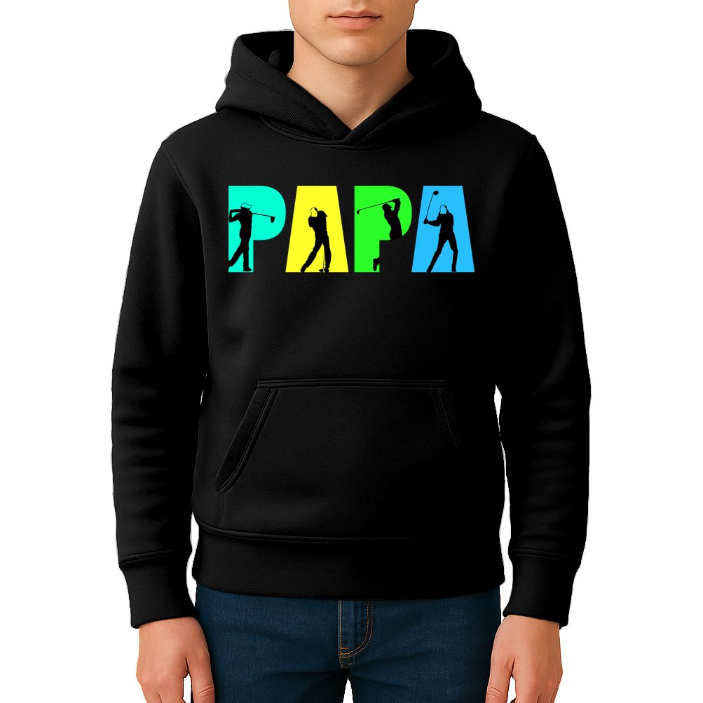 Papa Golfing Kids Hoodie