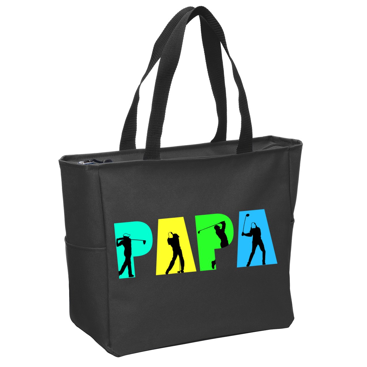 Papa Golfing Zip Tote Bag