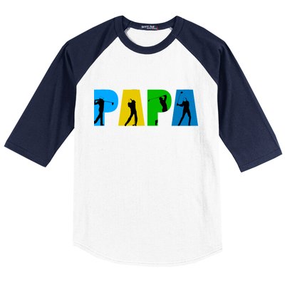 Papa Golfing Baseball Sleeve Shirt