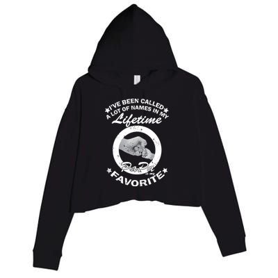 Papa Is My Favorite Crop Fleece Hoodie