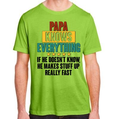 Papa Knows Everything No Matter What Adult ChromaSoft Performance T-Shirt