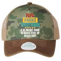 Papa Knows Everything No Matter What Legacy Tie Dye Trucker Hat
