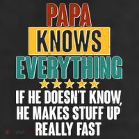 Papa Knows Everything No Matter What Cool Comfort Performance Bucket Hat