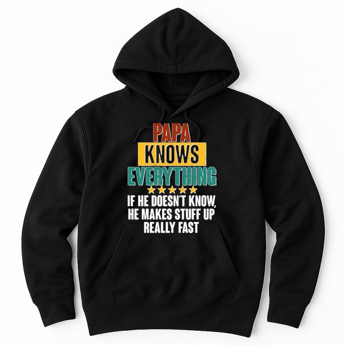 Papa Knows Everything No Matter What Hoodie