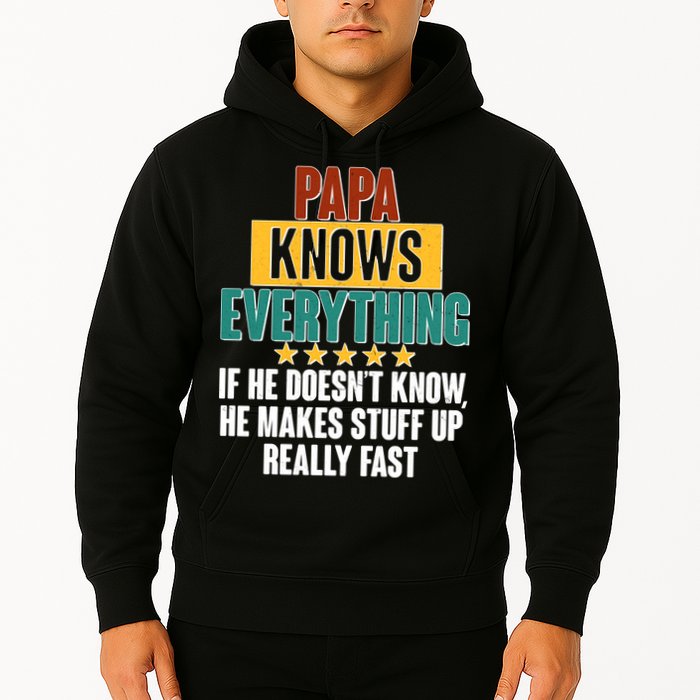 Papa Knows Everything No Matter What Hoodie