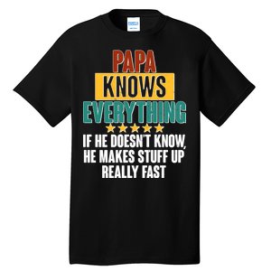 Papa Knows Everything No Matter What Tall T-Shirt