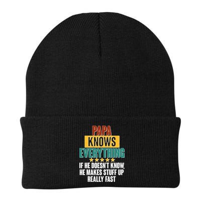 Papa Knows Everything No Matter What Beanie