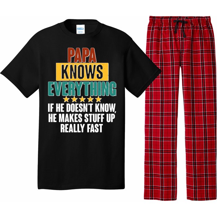 Papa Knows Everything No Matter What Pajama Set