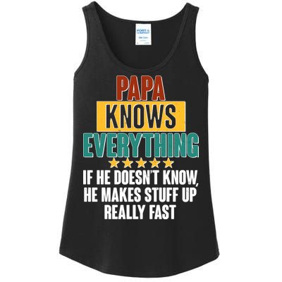 Papa Knows Everything No Matter What Ladies Essential Tank