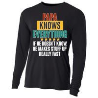 Papa Knows Everything No Matter What Cooling Performance Long Sleeve Crew