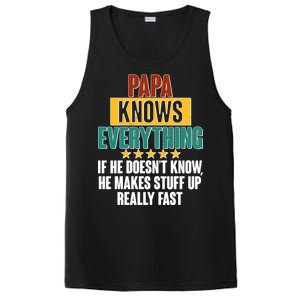 Papa Knows Everything No Matter What PosiCharge Competitor Tank