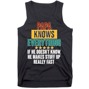 Papa Knows Everything No Matter What Tank Top