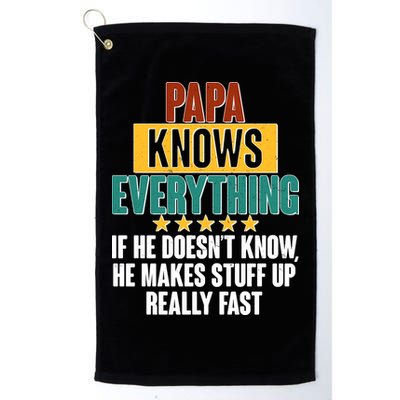 Papa Knows Everything No Matter What Golf Towel