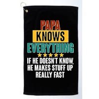 Papa Knows Everything No Matter What Golf Towel