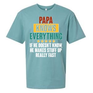 Papa Knows Everything No Matter What Sueded Cloud Jersey T-Shirt