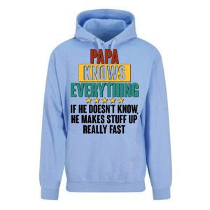 Papa Knows Everything No Matter What Unisex Surf Hoodie