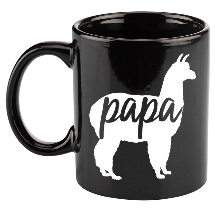 Papa Lama 11oz C Handle Ceramic Mug