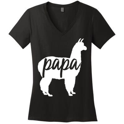 Papa Lama Women's V-Neck T-Shirt