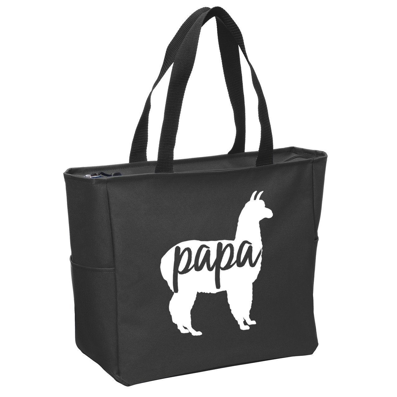 Papa Lama Zip Tote Bag