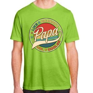 Papa Like A Grandpa Only Cooler Emblem Adult ChromaSoft Performance T-Shirt