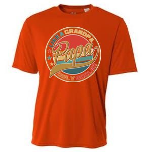 Papa Like A Grandpa Only Cooler Emblem Cooling Performance Crew T-Shirt