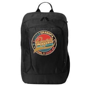 Papa Like A Grandpa Only Cooler Emblem City Backpack