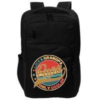 Papa Like A Grandpa Only Cooler Emblem Impact Tech Backpack