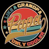 Papa Like A Grandpa Only Cooler Emblem Impact Tech Backpack