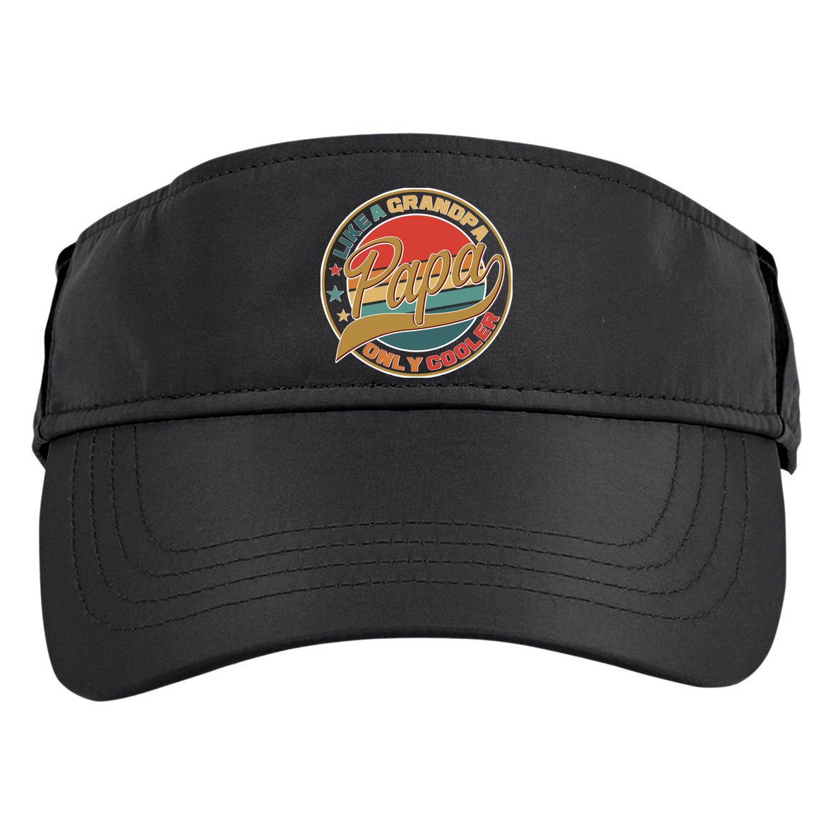 Papa Like A Grandpa Only Cooler Emblem Adult Drive Performance Visor