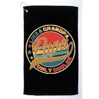 Papa Like A Grandpa Only Cooler Emblem Golf Towel