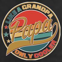 Papa Like A Grandpa Only Cooler Emblem Golf Towel
