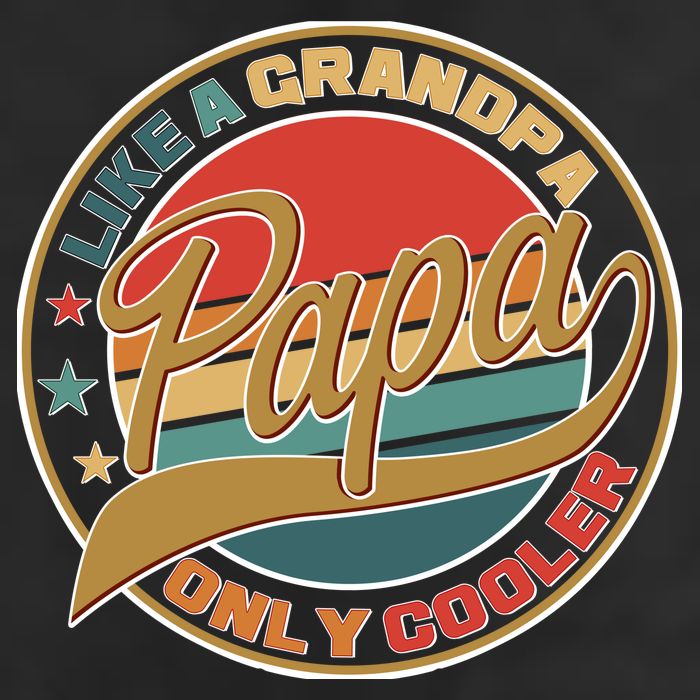 Papa Like A Grandpa Only Cooler Emblem Golf Towel