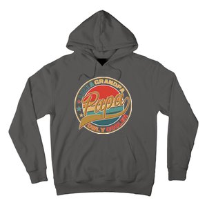 Papa Like A Grandpa Only Cooler Emblem Hoodie