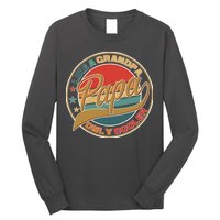 Papa Like A Grandpa Only Cooler Emblem Long Sleeve Shirt