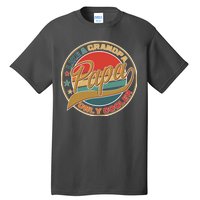 Papa Like A Grandpa Only Cooler Emblem Tall T-Shirt