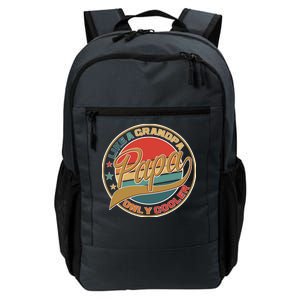 Papa Like A Grandpa Only Cooler Emblem Daily Commute Backpack