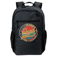 Papa Like A Grandpa Only Cooler Emblem Daily Commute Backpack