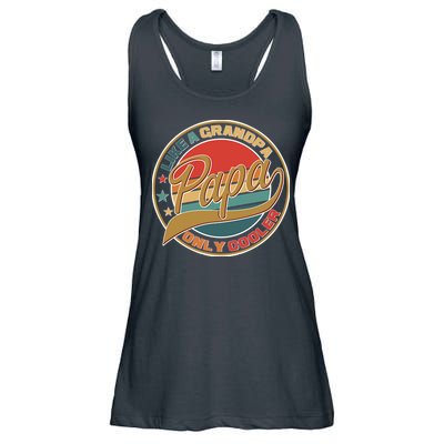 Papa Like A Grandpa Only Cooler Emblem Ladies Essential Flowy Tank