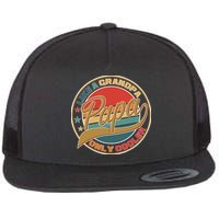 Papa Like A Grandpa Only Cooler Emblem Flatbill Hat