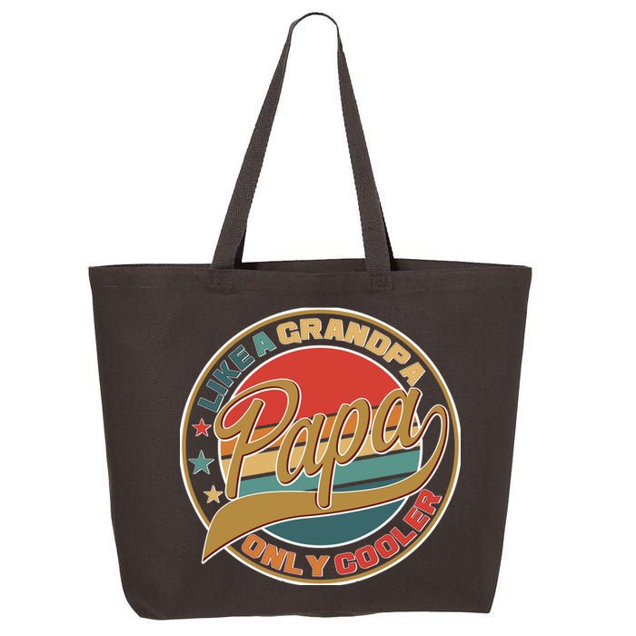 Papa Like A Grandpa Only Cooler Emblem 25L Jumbo Tote