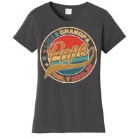 Papa Like A Grandpa Only Cooler Emblem Women's T-Shirt