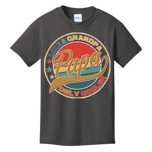 Papa Like A Grandpa Only Cooler Emblem Kids T-Shirt