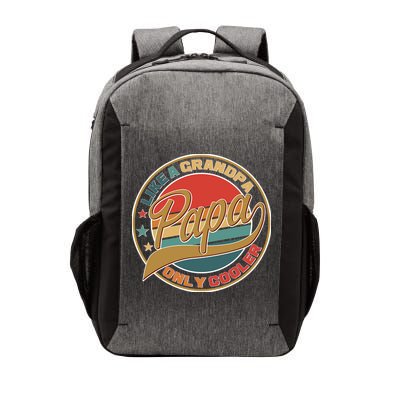 Papa Like A Grandpa Only Cooler Emblem Vector Backpack